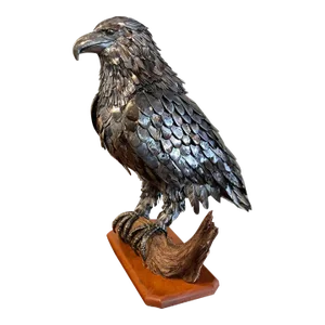 Eagle Sculpture in Metal, 2023 by Joseph P. Calkins