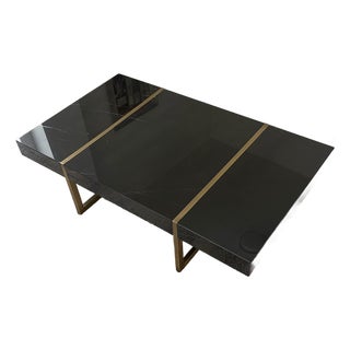 Custom Made Marble and Brass Coffee Table, Imported From Turkey 2023 For Sale
