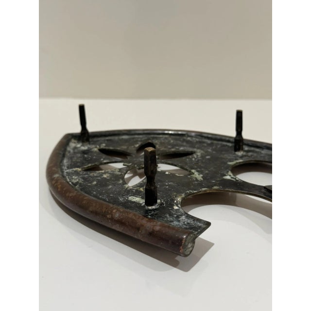 Brass Antique English Brass Hearth Trivet, Circa 1890 For Sale - Image 8 of 9