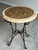 Mediterranean Late 20th Century Mediterranean Style Decorative Inlaid Accent Table With Wrought Iron Base For Sale - Image 3 of 6