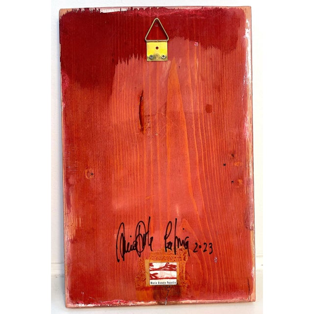 Collage 3 Maria Donata Papadia Monotype on Painted Wood Board For Sale - Image 10 of 10