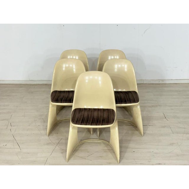 Vintage Space Age Casalino Dining Chairs from Casala, 1970s, Set of 5 For Sale - Image 3 of 10