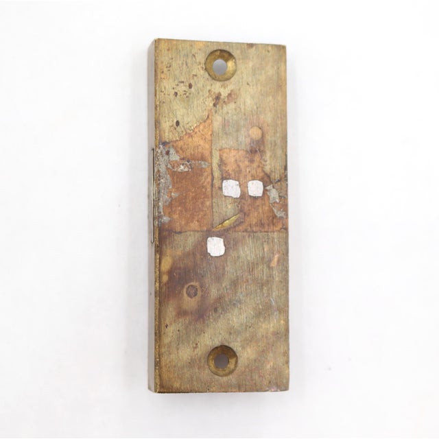 Traditional Left Hand Brass Half Mortise Cabinet Lock With Steel Key For Sale - Image 3 of 6
