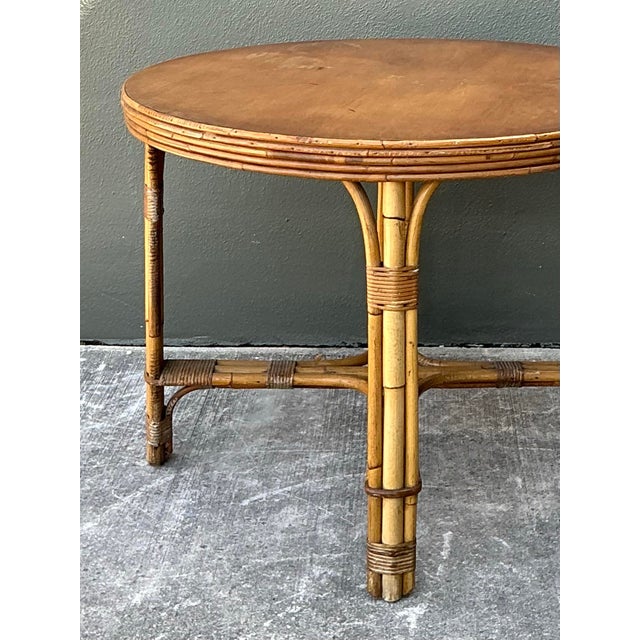 Vintage Bent Rattan Dining Table For Sale - Image 11 of 12