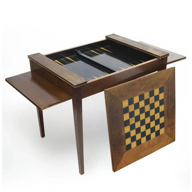 Mid-20th Century Argentine Wooden Desk/Game Table With Chess and Backgammon Board by Comte S. A. For Sale - Image 4 of 6