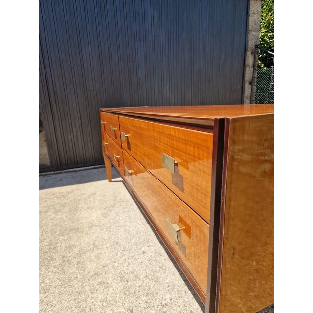 1950s Vintage Mahogany Burl Sideboard, 1950s For Sale - Image 5 of 18