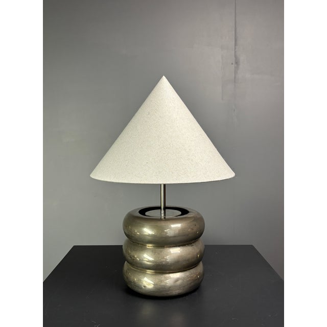 1960s Mid-Century Modern French Silver Plated Table Lamp, 1950s For Sale - Image 5 of 18