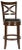 A lavish X-back detail lets the Swivel Barstool provide a open, airy from the kitchen. Upholstered with dark brown PU...