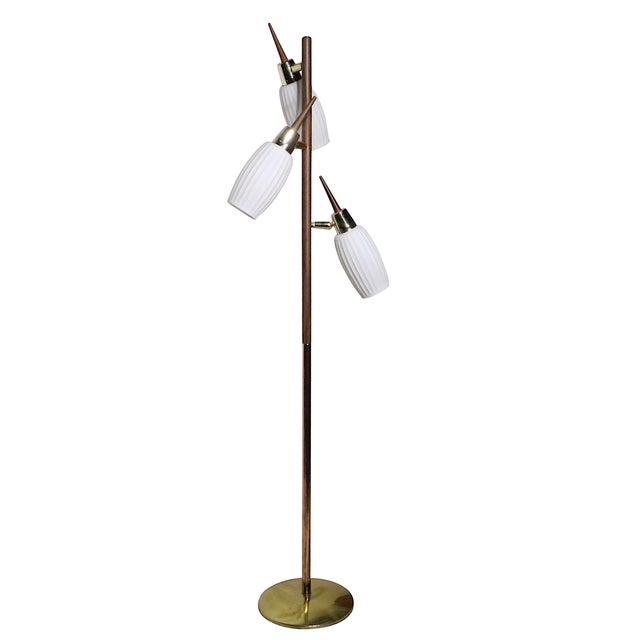 Mid 20th Century Three Light Pole Lamp After Thurston C 1950/60's For Sale - Image 10 of 17