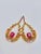 Pink Bochic “Capri” Vintage Ruby & Multi Fancy Sapphire Earrings-18K Gold & Silver For Sale - Image 8 of 17
