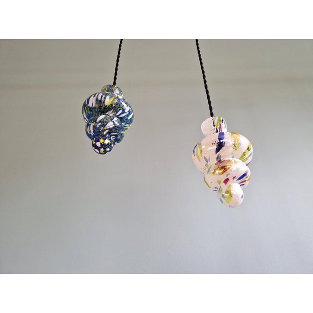 Vintage Blown Glass Pendant Lights, 1950s, Set of 2 For Sale - Image 11 of 18