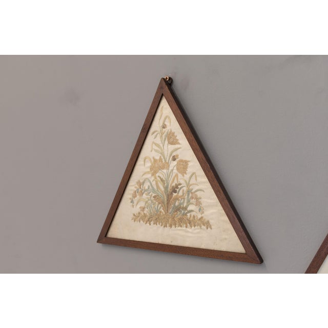 Embroidered Panels, 1900s, Set of 2 For Sale - Image 4 of 8