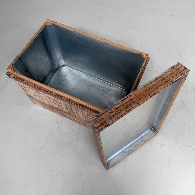 Japanese Tea Chest with Shinto Text Fragments, 1960s For Sale - Image 16 of 17