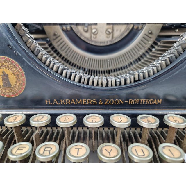 Vintage German Truimph Typewriter in Metal and Steel, 1920 For Sale - Image 12 of 14