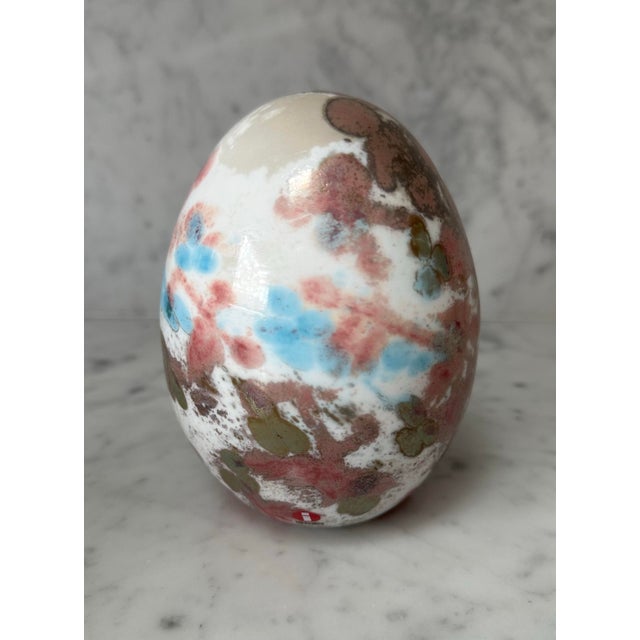 Oiva Toikka Iittala Hand Blown, Oiva Toikka Cucunor Egg - 2008 Annual Egg 459/750 in Original Box For Sale - Image 4 of 11