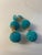 American 1960s Pair of Double Beaded Turq Drop Earrings For Sale - Image 3 of 3