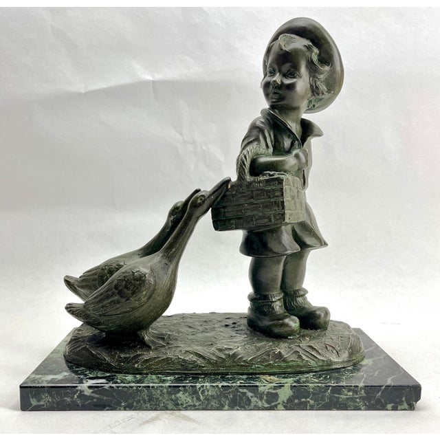 Art Deco Spelter Sculpture by Prof. R. Volpi, Belgium, 1920 For Sale - Image 10 of 18