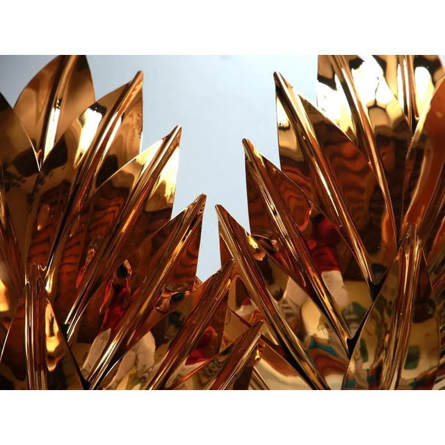 Large Gilt Brass Palm Wall Lamp from Maison Jansen, 1970s For Sale - Image 3 of 18