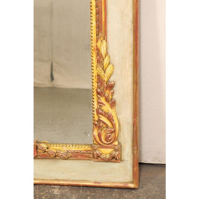 Gold Ornate French 19th C. Mirror, 6 Ft Tall For Sale - Image 8 of 11