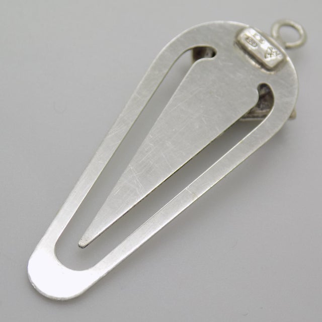 Vintage Italian Handmade Genuine Silver Graduation Hat Bookmark Made in Tuscany For Sale - Image 6 of 8