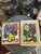 1970s Original Abstract Painting pair of flowers by Peter Keil. These unique pieces are executed on board and depicts a...