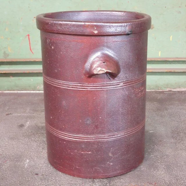 Ceramic Antique Industrial Red Earthenware Pot, 1900s For Sale - Image 7 of 9