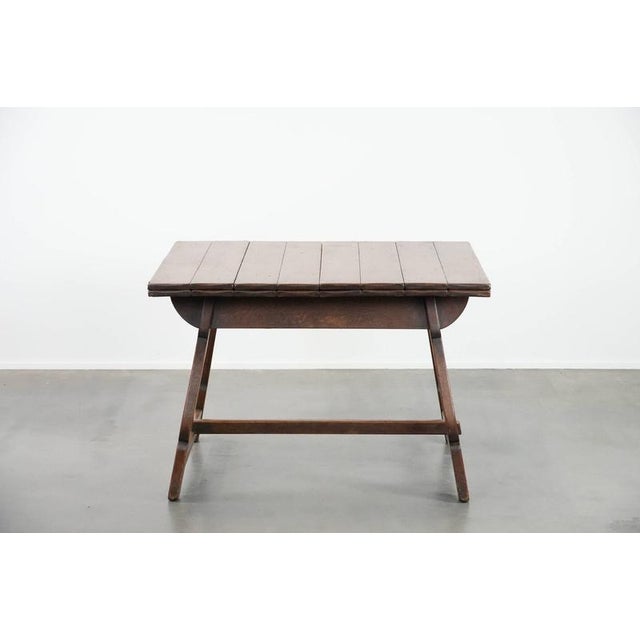 Antique Swiss Folding Dining Table in Oak, Mid-19th Century For Sale - Image 4 of 18
