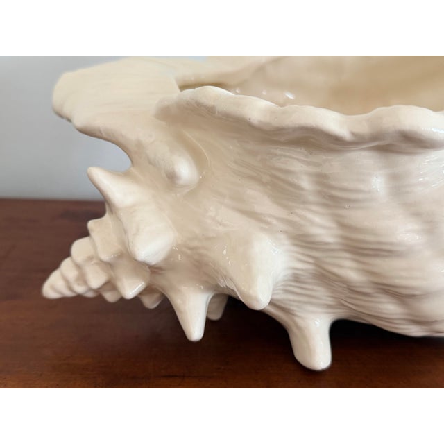 Large Ceramic Conch Shell For Sale In Savannah - Image 6 of 10