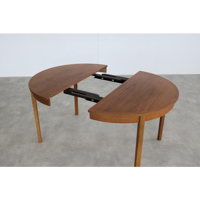 Brown Vintage Swedish Extendable Dining Table, 1960s For Sale - Image 8 of 13