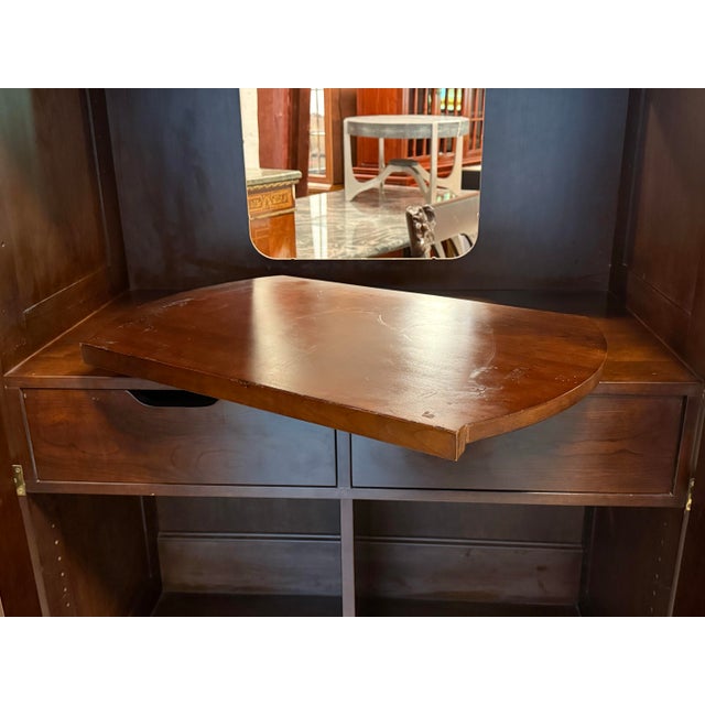 Brown Stickley Furniture Cherry Television Armoire For Sale - Image 8 of 12