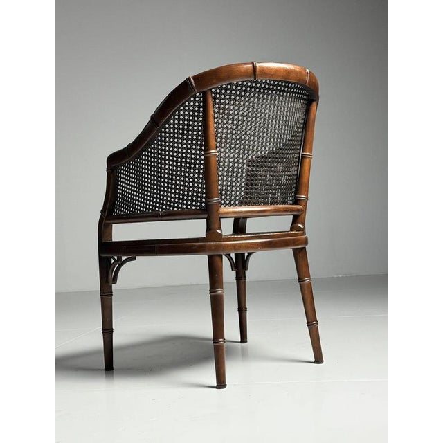 Wood Vintage Faux Bamboo Chairs, Set of 4 For Sale - Image 7 of 18