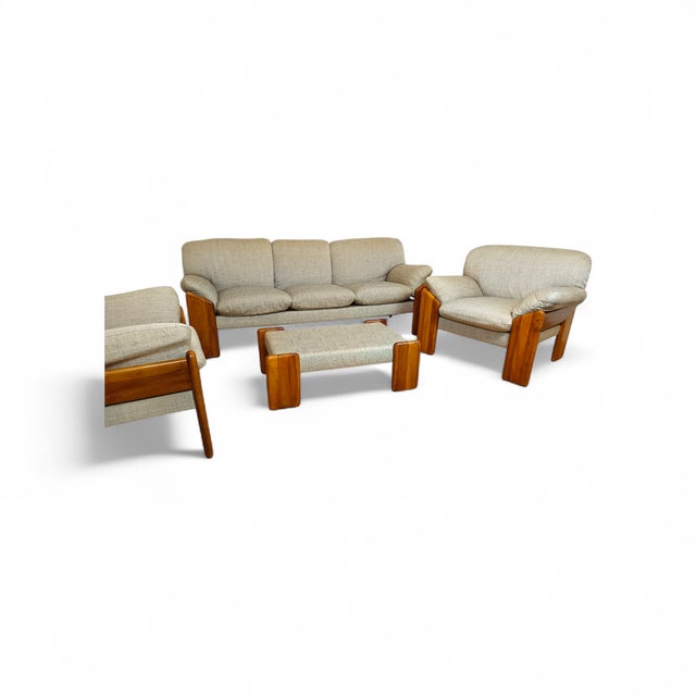 Brutalist Sapporo Sofa, Armchairs and Coffee Table by Mario Marenco, 1970s, Set of 4 For Sale - Image 3 of 15