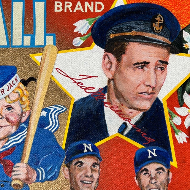 Original Ben Sakoguchi Painting "Navy Ball Brand" From "The Orange Crate Series," 2005 For Sale In Los Angeles - Image 6 of 10