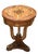 Regal French Empire Round Table With Intricate Marquetry Inlay & Pedestal Base For Sale