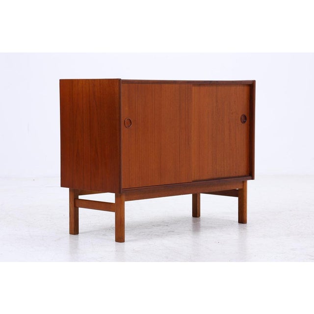 Mid-Century Modern Danish Modern Teak Chest of Drawers with Sliding Doors, 1960s For Sale - Image 13 of 15