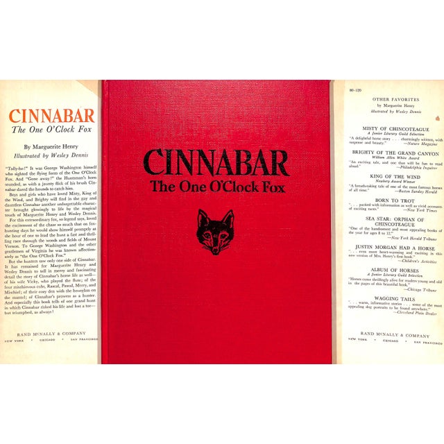 Traditional "Cinnabar the One O'Clock Fox" 1956 Henry, Marguerite For Sale - Image 3 of 11