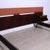 Mid-Century Double Bed with Suspended Bedside Tables in Wood and Fabric, 1950s For Sale - Image 4 of 18