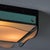 1970s Veca Glass Wall or Ceiling Lamp in the Manner of Max Ingrand Executed in thick green Murano glass on a black metal...