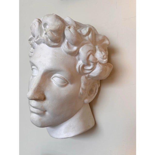 Vintage mid century plaster cast Greco Roman bust sculpture Academic study Fragment. Renaissance style handmade inspired...