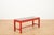 Wooden Side Table with Red Lacquer Black Glass Top For Sale - Image 13 of 13