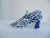 Chinoiserie Vintage Blue & White Chinoiserie Shoe For Sale - Image 3 of 6