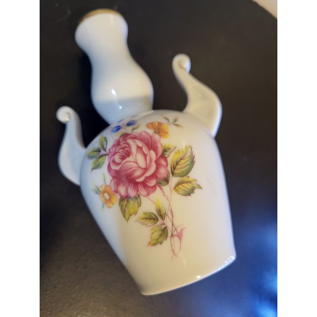 Vintage Hollohaza Hungary Miniature Porcelain Vase For Sale - Image 10 of 14