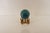 1980s Vintage Hollywood Regency Brass Swan Stand With Malachite-Style Sphere For Sale - Image 5 of 15