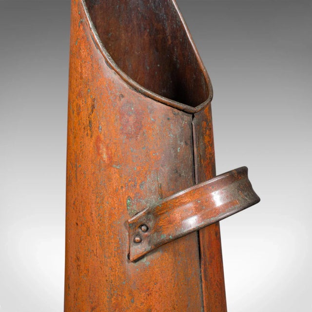 Copper Antique Coal Shaker, English, Copper, Fireside Hod, Scuttle, Victorian, c.1870 For Sale - Image 8 of 9