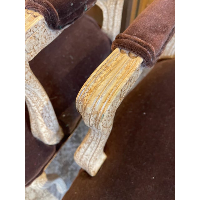Late 20th Century Italian Made Louis XV Style Armchairs With Faux Finish - a Pair For Sale In Chicago - Image 6 of 12