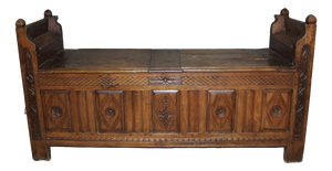 Oak Chest Bench, 18th Century