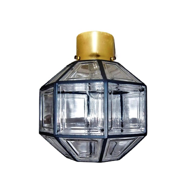 Flush Mount Lamp by Glashütte Limburg For Sale