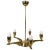 French Brass Chandelier, 1950s For Sale - Image 12 of 12