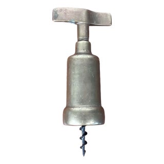 Mid-Century Modern Italian Brass Corkscrew Bottler Opener, 1960s For Sale