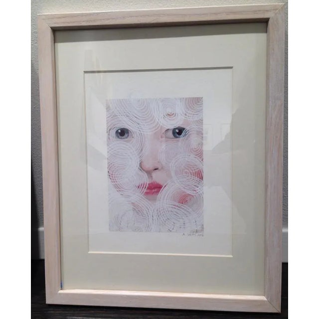 Anne siems has created this artwork by painting and drawing over an archival print on thick 100% cotton fiber paper. All...